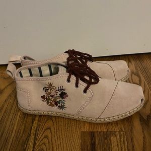 Light Pink Suede Toms